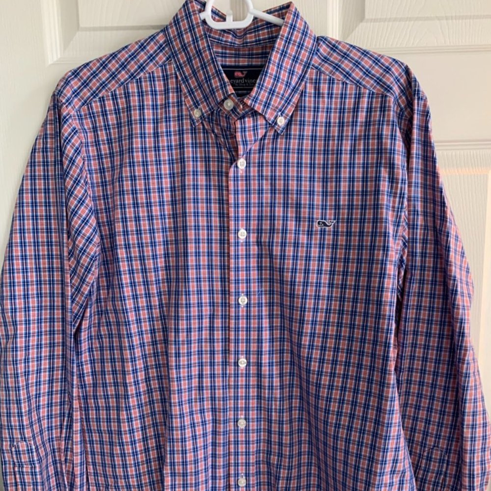 VINEYARD VINES~Size M Slim~Mens Whale Plaid Shirt